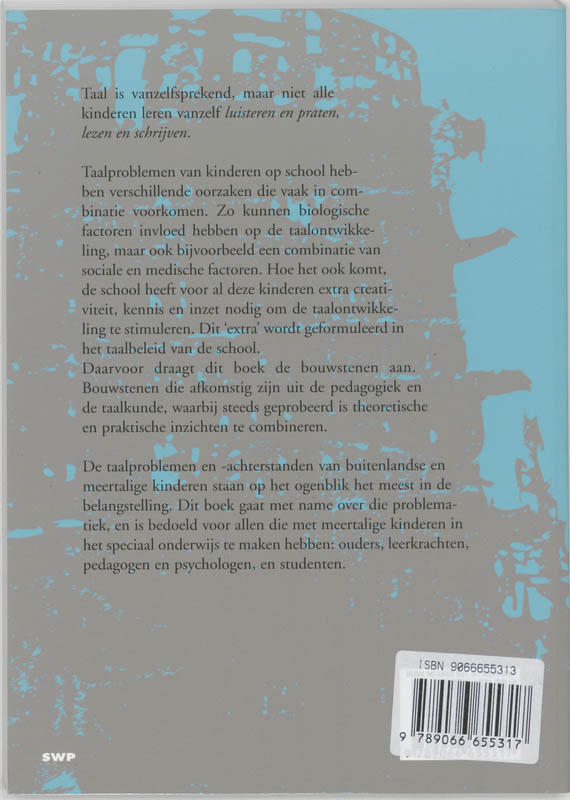 Achterkant van Taalbeleid voor meertalige kinderen in het speciaal onderwijs