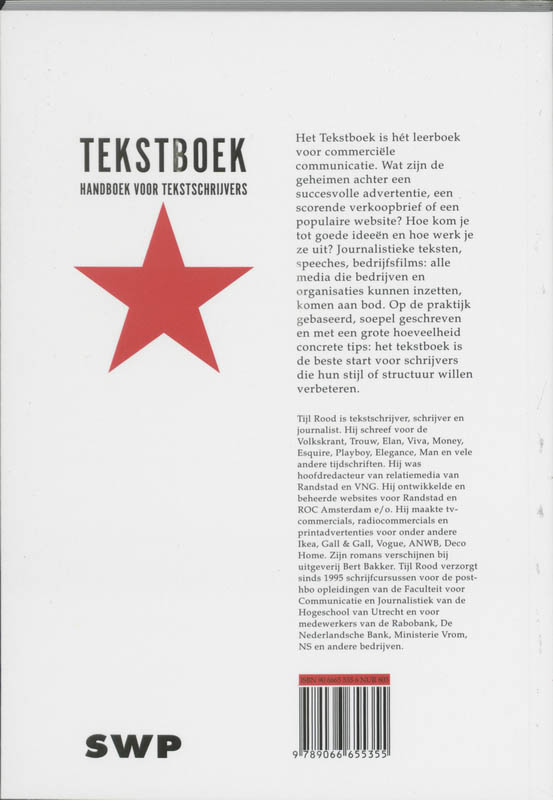 Achterkant van Tekstboek