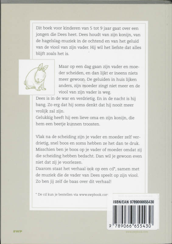 Achterkant van Dees een vader en een viool