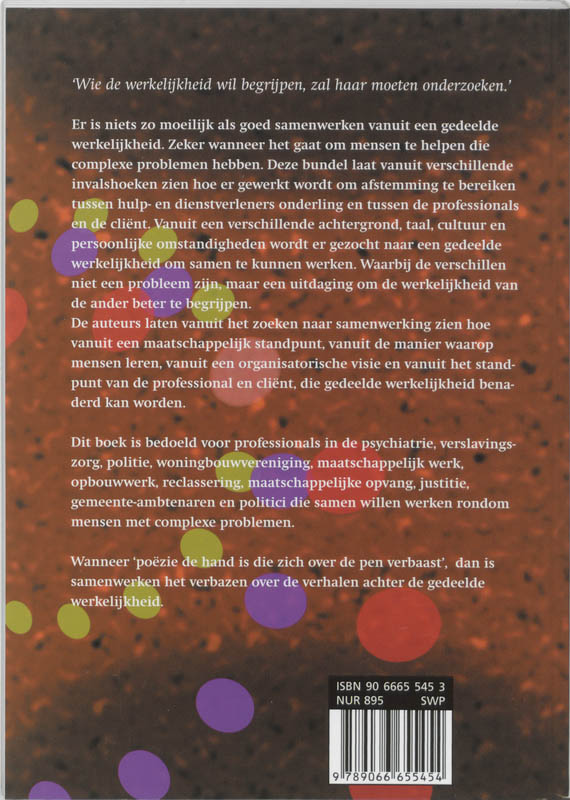 Achterkant van De vele gezichten van de gedeelde werkelijkheid