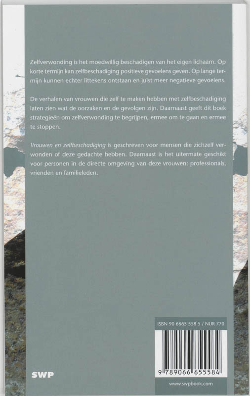 Achterkant van Vrouwen en zelfbeschadiging