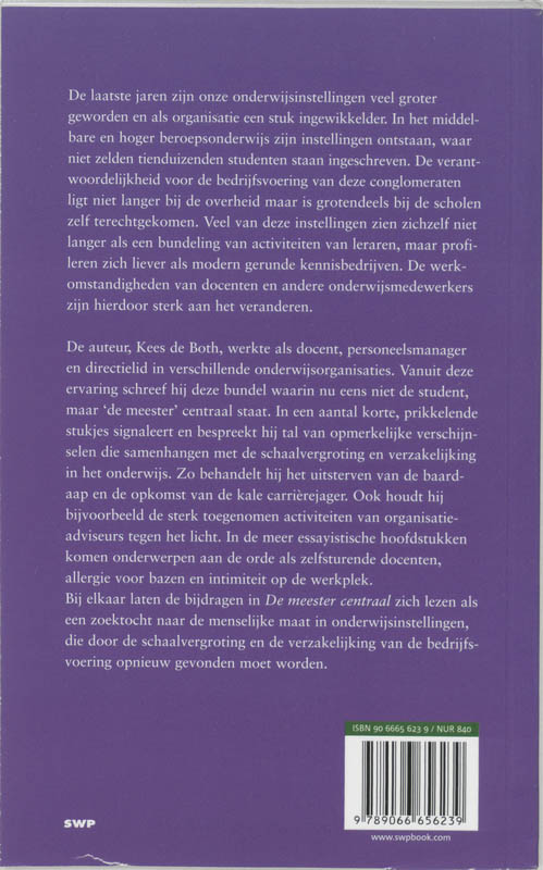 Achterkant van De meester centraal