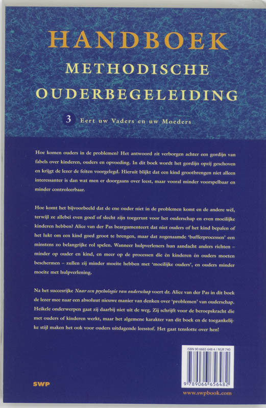 Achterkant van 3 Eert uw vaders en uw moeders