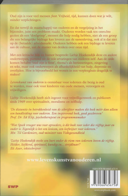 Achterkant van Levenskunst van ouderen