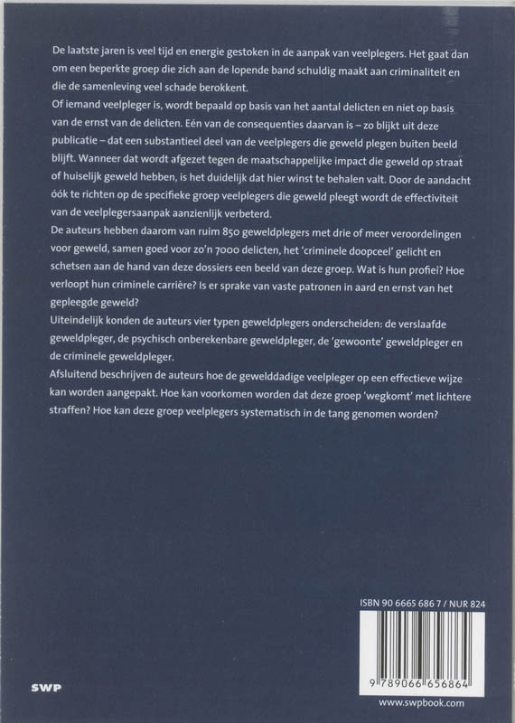 Achterkant van Veelplegers geweld