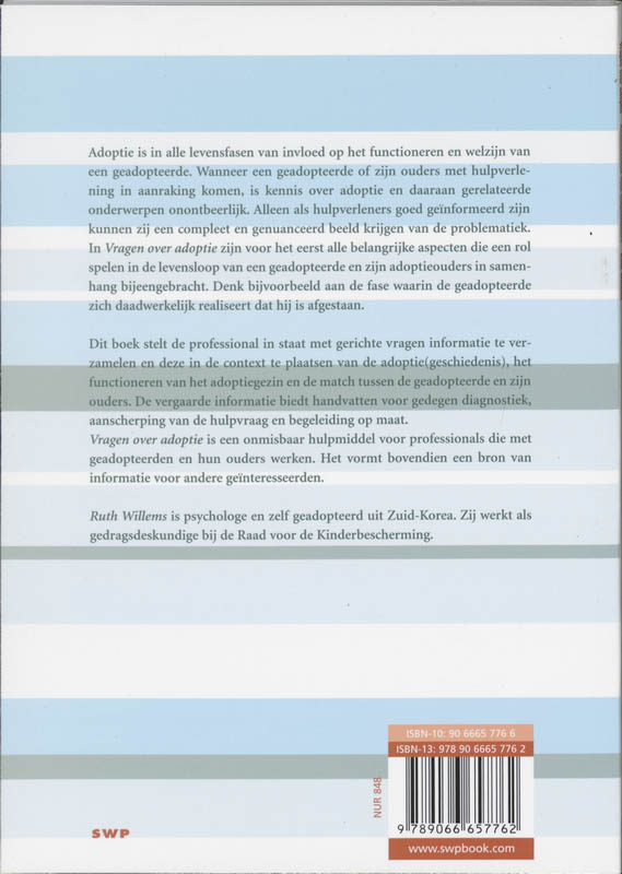 Achterkant van Vragen over adoptie