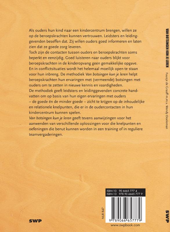 Achterkant van Van botsingen kun je leren