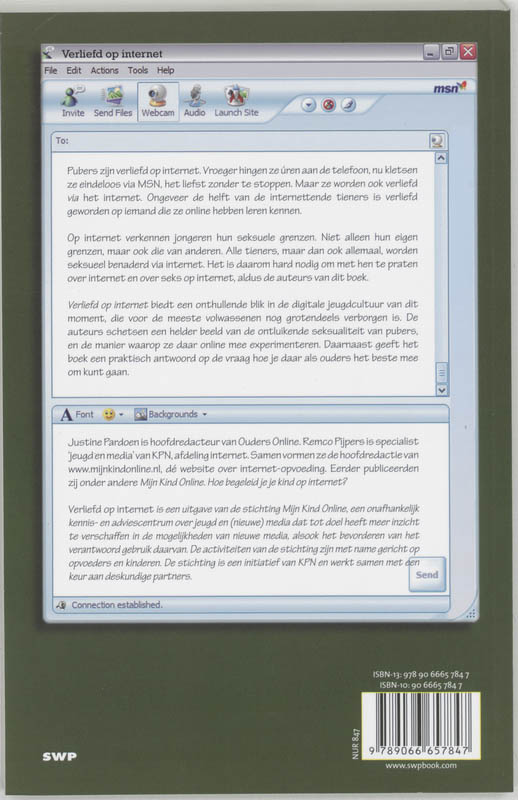 Achterkant van Verliefd op internet