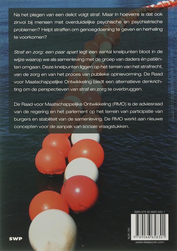 Achterkant van Straf en zorg: een paar apart