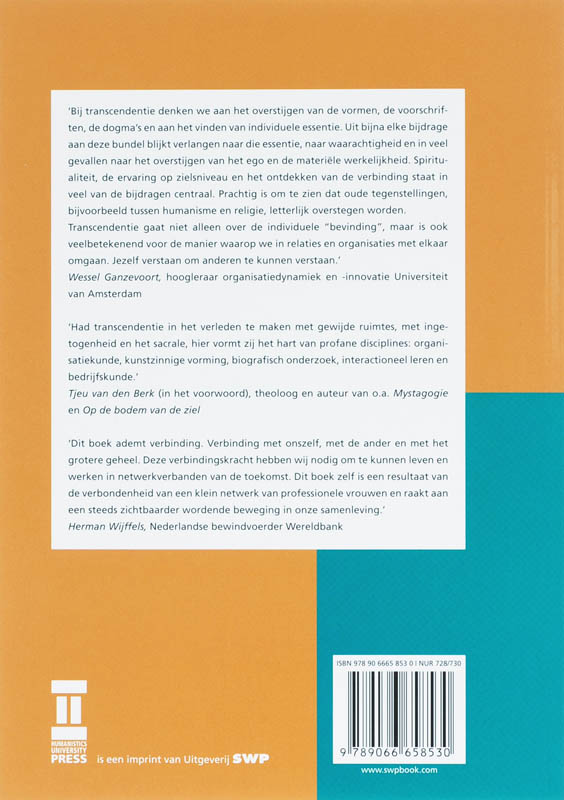 Achterkant van De stille kracht van transcendentie