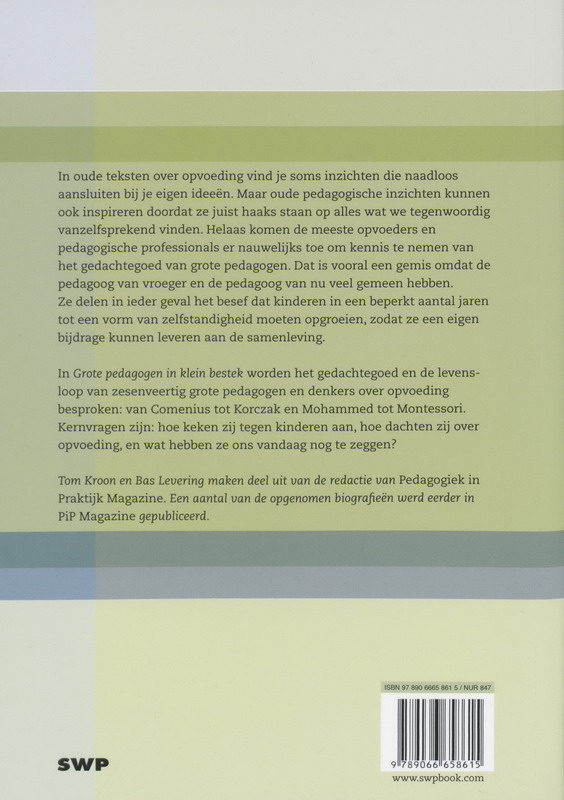 Achterkant van Grote pedagogen in klein bestek