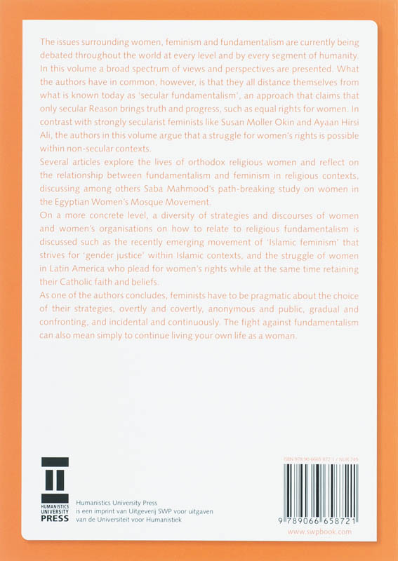 Achterkant van Women, Feminism and Fundamentalism