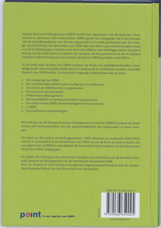 Achterkant van De kern van HRM