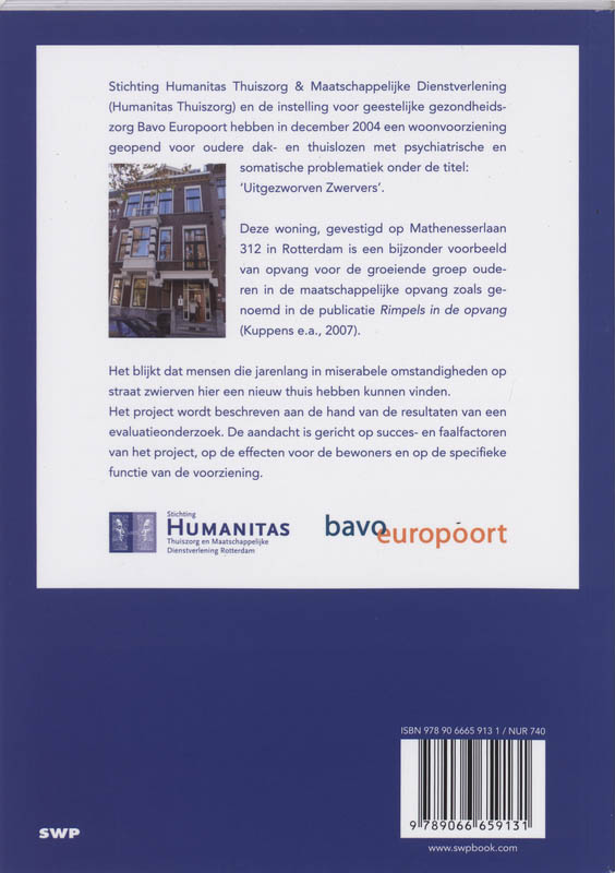 Achterkant van Uitgezworven zwervers
