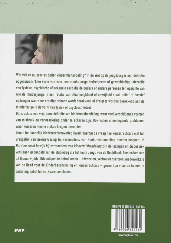 Achterkant van Hard en zacht bewijs bij vermoedens van kindermishandeling