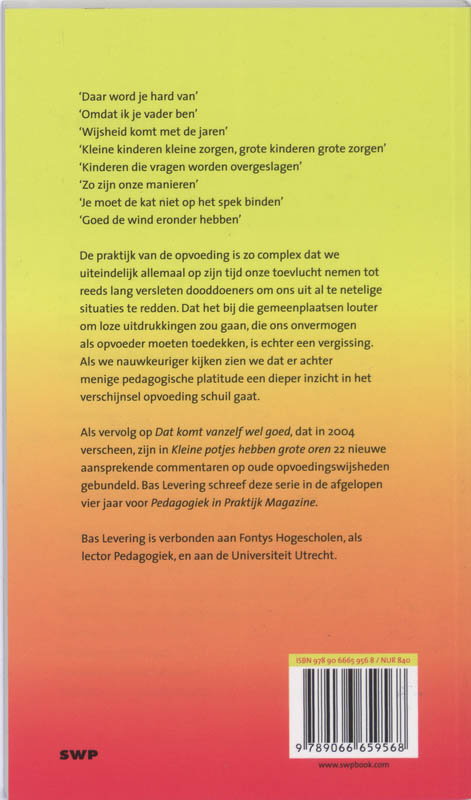 Achterkant van Kleine potjes hebben grote oren