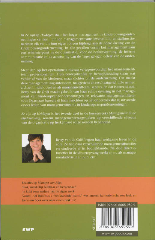 Achterkant van Ze zijn op heidagen