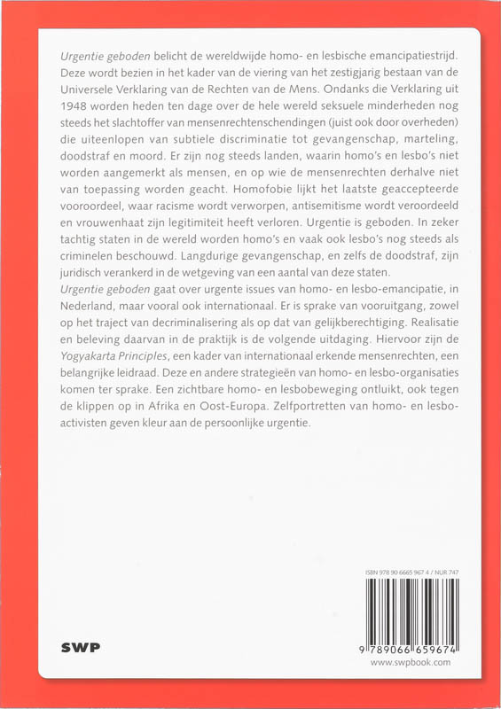 Achterkant van Urgentie geboden