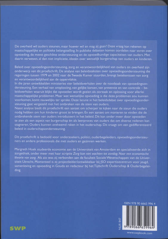 Achterkant van Ontheemd ouderschap