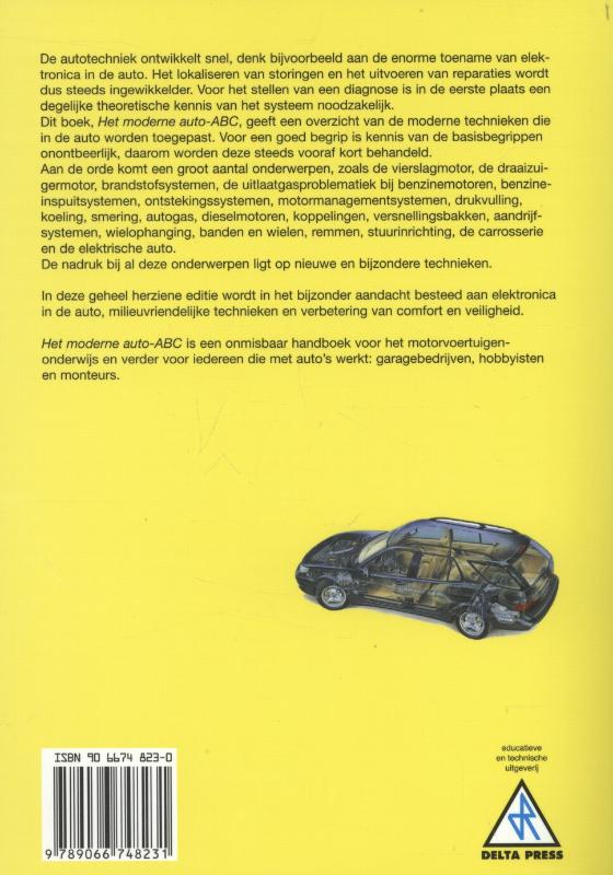 Achterkant van Het moderne auto ABC