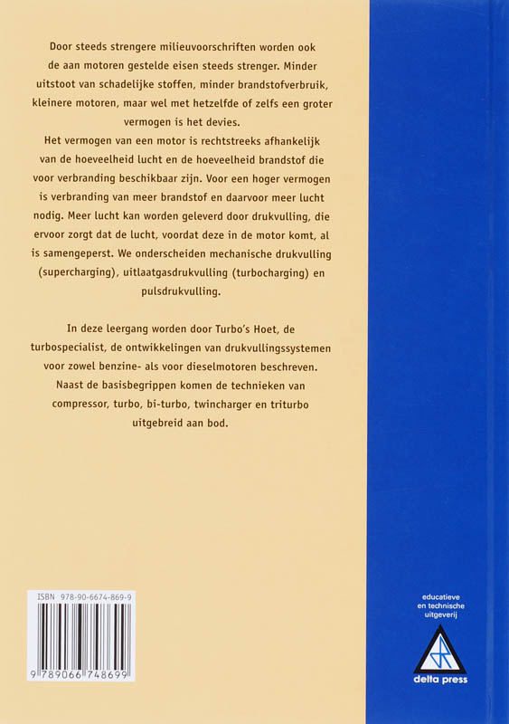 Achterkant van Turbocompressors en drukvulling