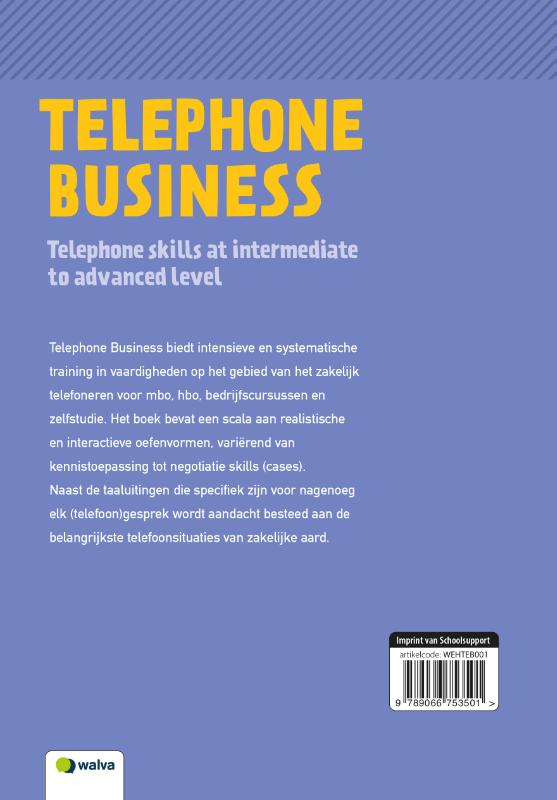Achterkant van Telephone Business, key