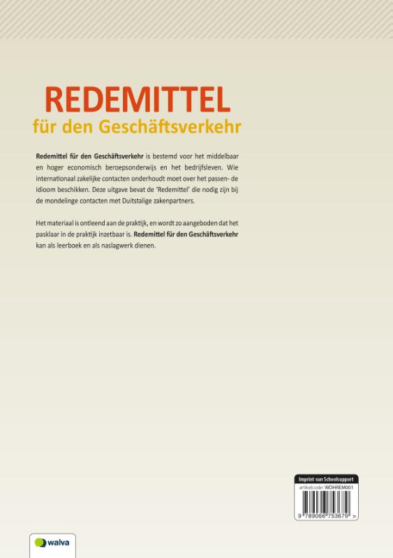 Achterkant van Redemittel, docentenhandleiding