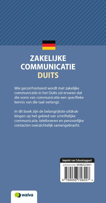 Achterkant van Zakelijke communicatie Duits