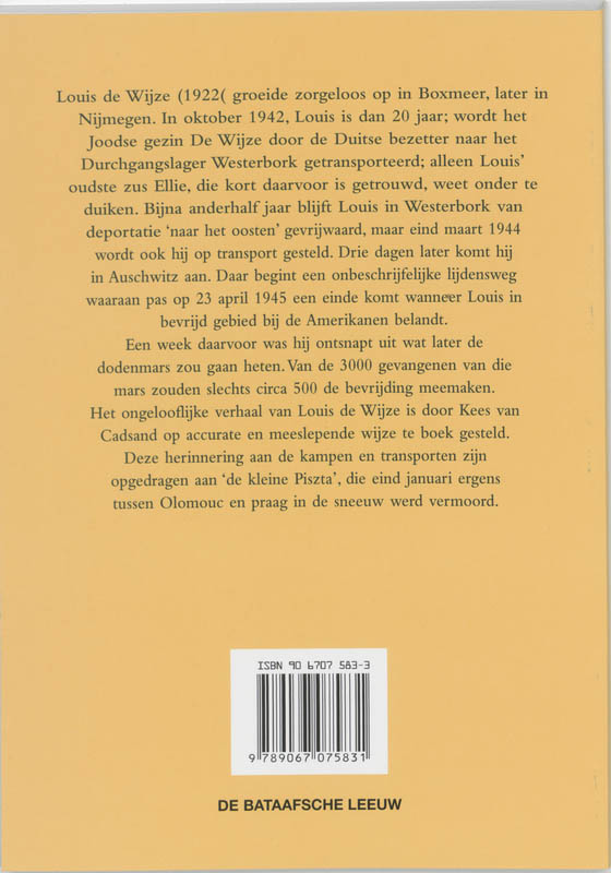 Achterkant van Ontsnapping uit de dodenmars