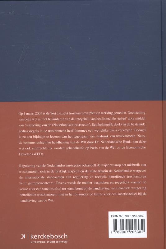 Achterkant van Regulering van de Nederlandse trustsector