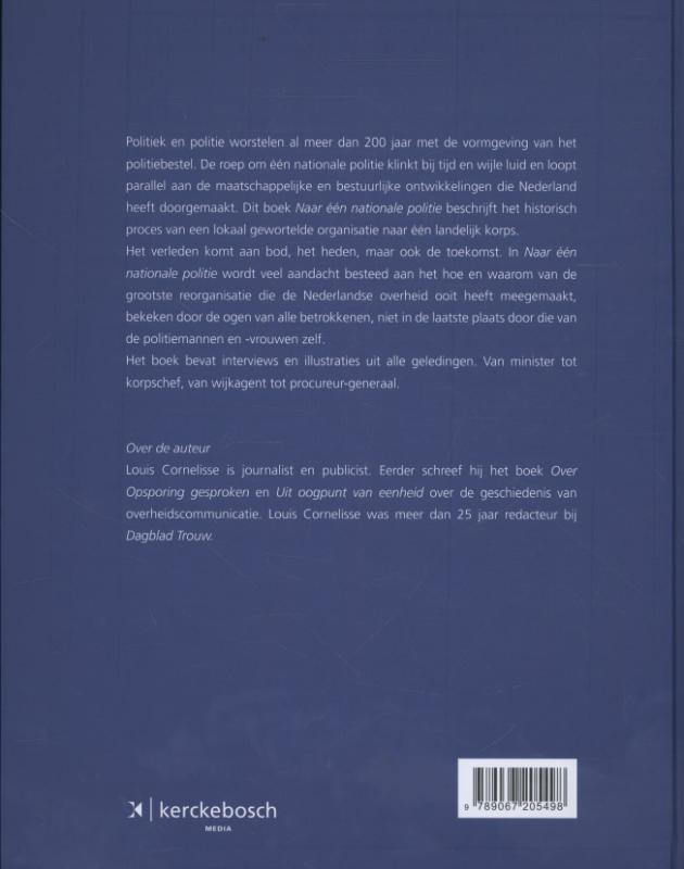 Achterkant van Naar een nationale politie