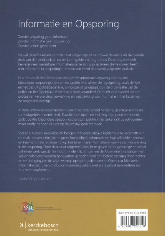 Achterkant van Informatie en opsporing