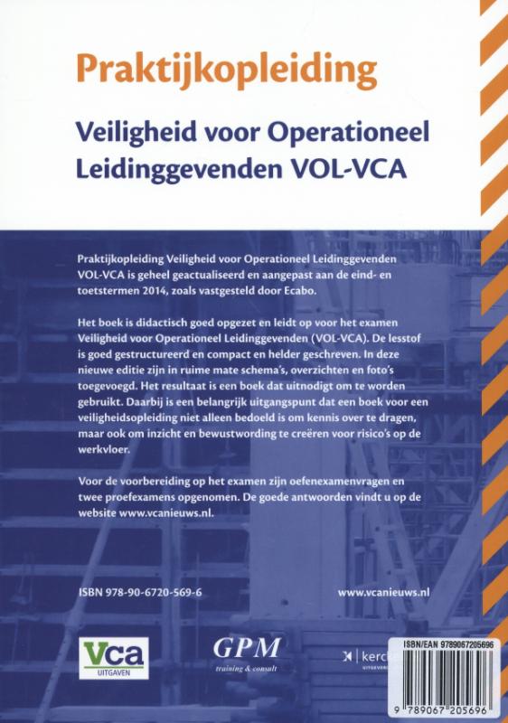 Achterkant van Praktijkopleiding veiligheid voor operationeel leidinggevenden VOL-VCA