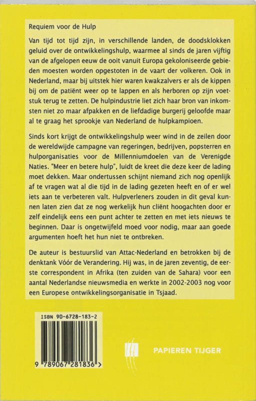 Achterkant van Requiem voor de hulp