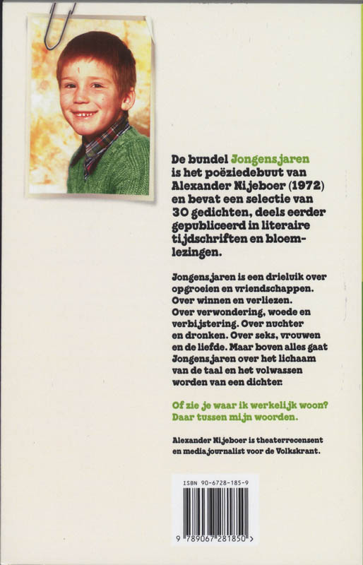 Achterkant van Jongensjaren