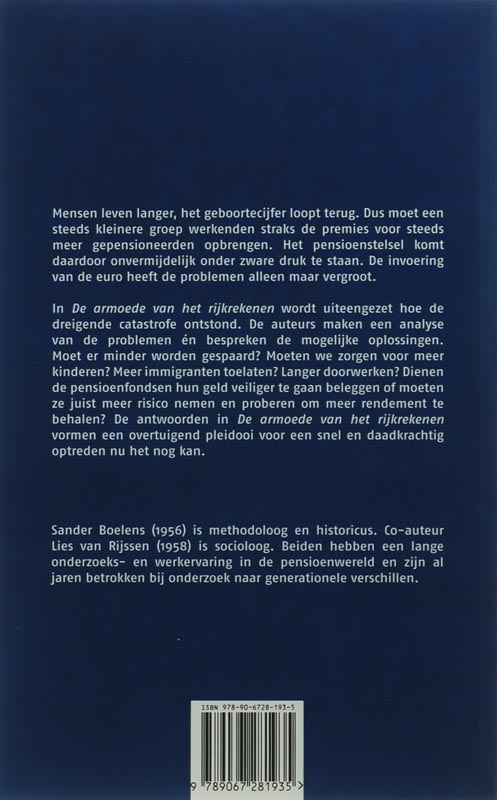 Achterkant van De armoede van het rijkrekenen