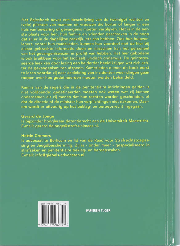 Achterkant van Bajesboek