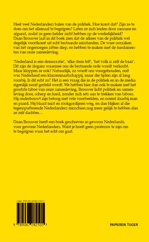 Achterkant van Waarom de mensen balen van de politiek
