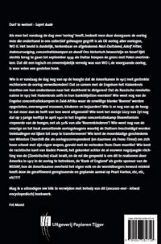 Achterkant van Oorlog is misleiding en bedrog