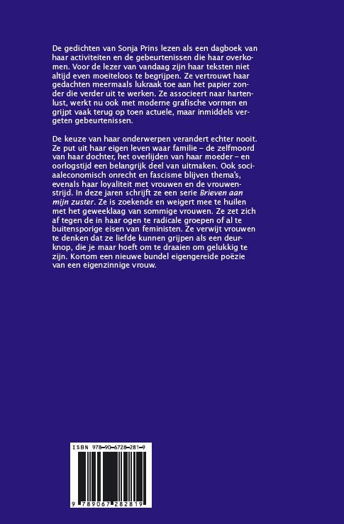 Achterkant van 4 Gedichten 1977 - 1979