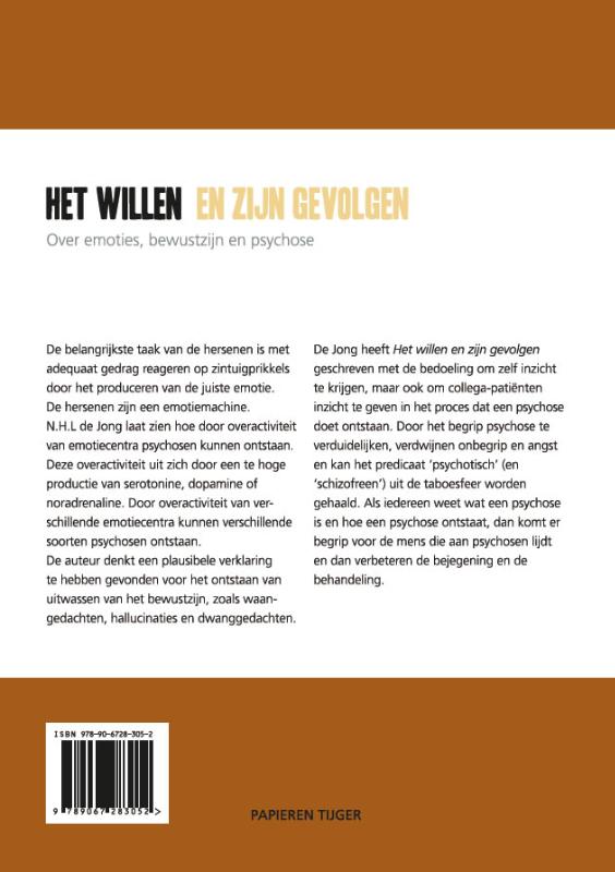 Achterkant van Het willen en zijn gevolgen