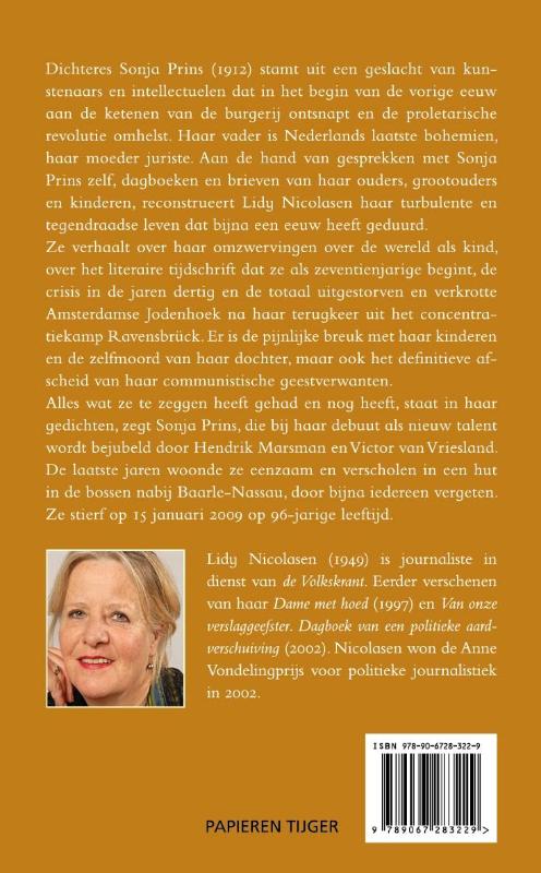 Achterkant van De eeuw van Sonja Prins