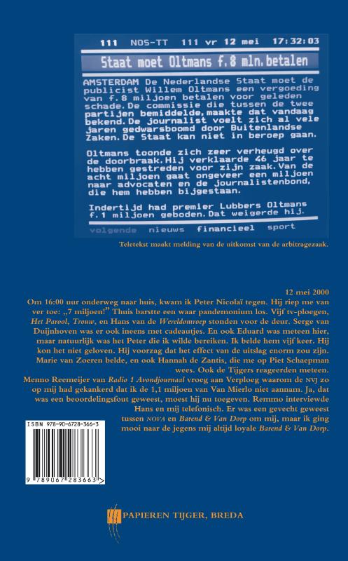 Achterkant van Memoires 2000-A