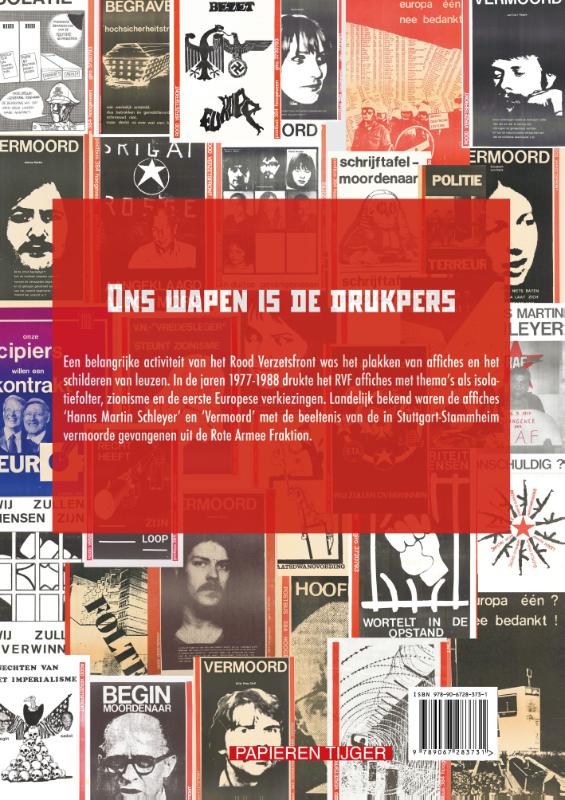 Achterkant van Rood Verzetsfront - Politieke propaganda voor de RAF 1977-1988