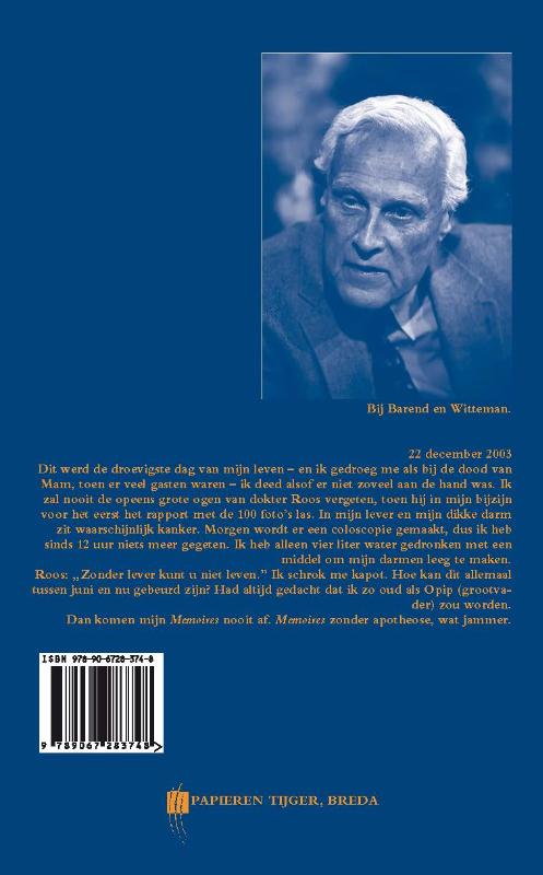 Achterkant van Memoires 2003