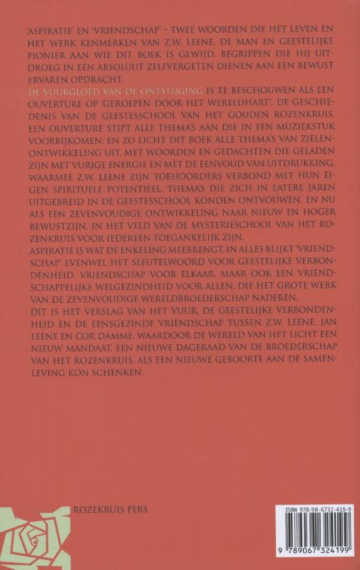 Achterkant van De vuurgloed van de ontstijging