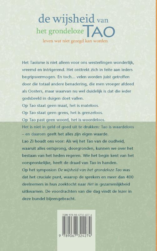 Achterkant van de wijsheid van het grondeloze Tao