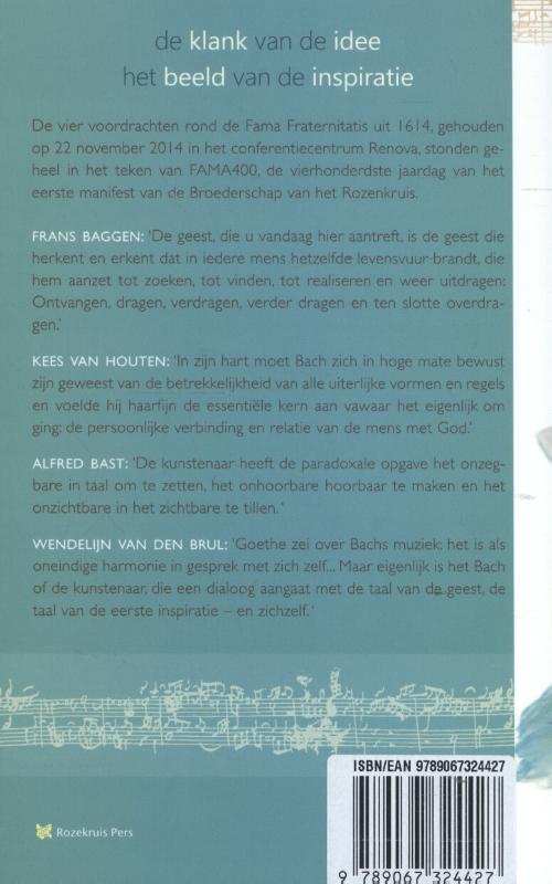 Achterkant van De klank van de idee / Het beeld van de inspiratie