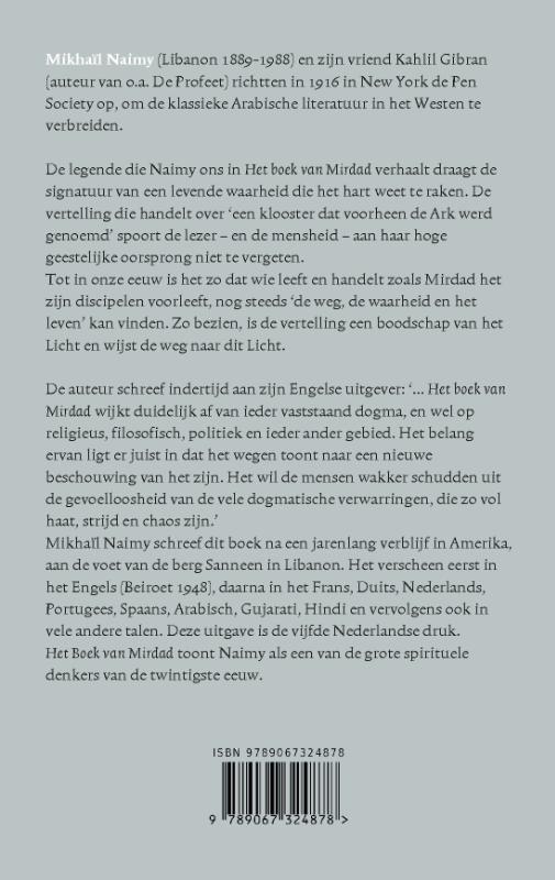 Achterkant van Het boek van Mirdad