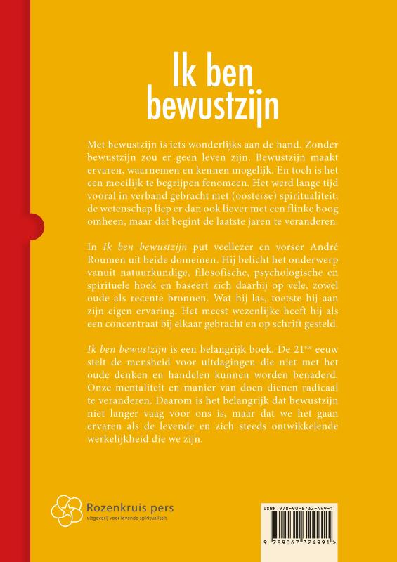 Achterkant van Ik ben bewustzijn